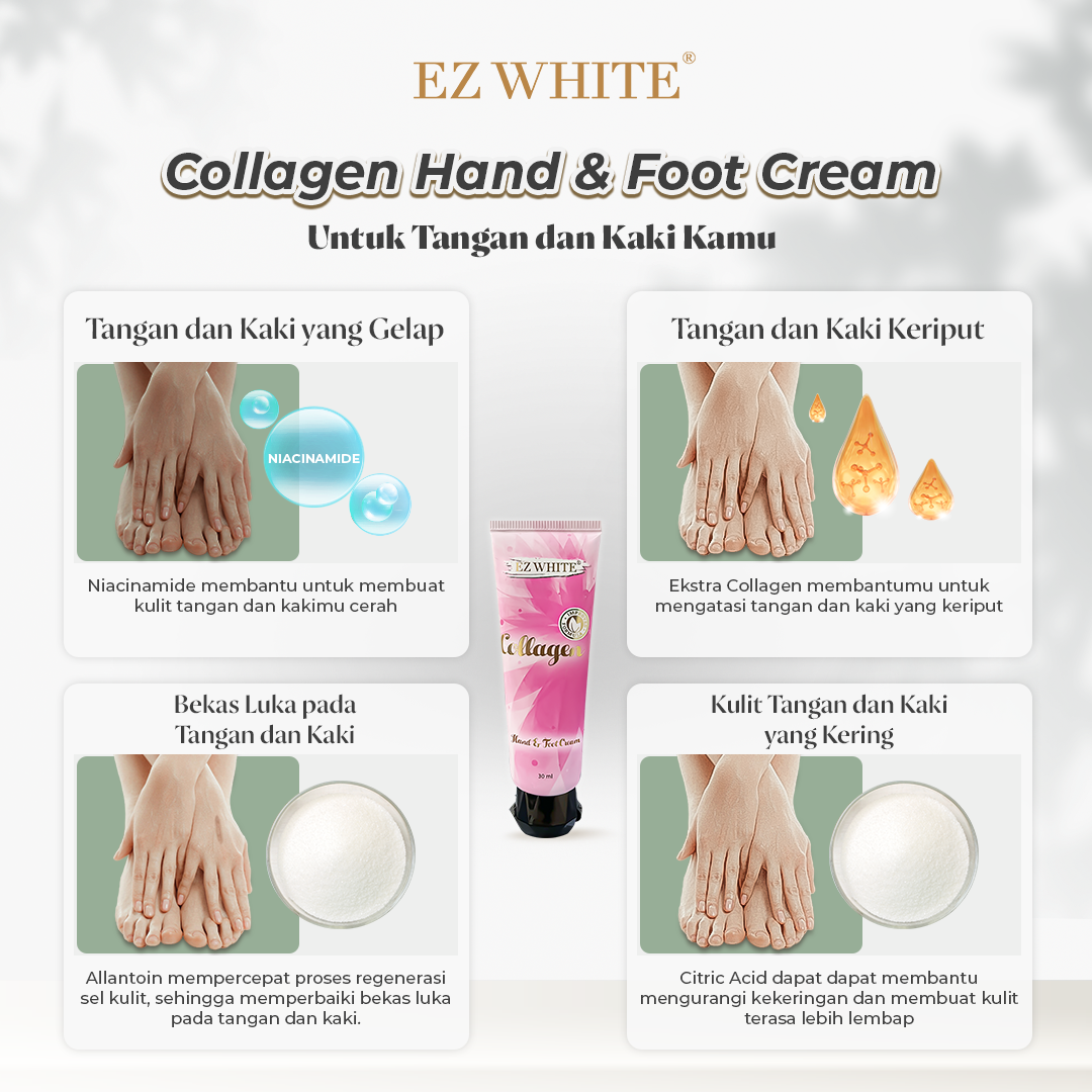 EZ White Collagen Hand Foot Cream - Main Image