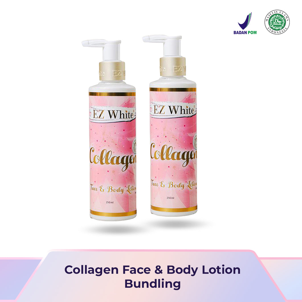 EZ White Collagen Face & Body Lotion Bundling (2 Botol Collagen)